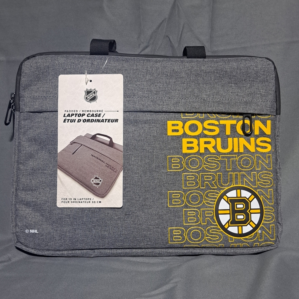 NWT NHL Boston Bruins‎ 13" Padded Laptop Case W/ Handle
